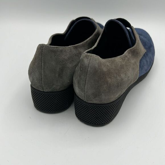 Vaneli Sport Blue Gray Suede Wedge Platform B38 - Picture 7 of 9